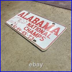 Alabama National Champs booster license plate front sports football Crimson Tide