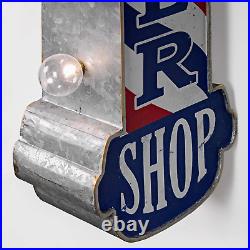 American Art Decor Barber Shop Vintage LED Marquee Sign Wall Decor for Man Cave