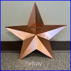 Antique Patina Painted Rustic Metal Barn Star, Wall Decor for Indoor & Outdoor