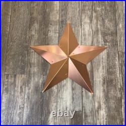 Antique Patina Painted Rustic Metal Barn Star, Wall Decor for Indoor & Outdoor