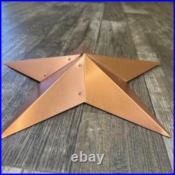 Antique Patina Painted Rustic Metal Barn Star, Wall Decor for Indoor & Outdoor