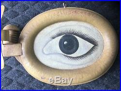 Antique advertising tin metal trade sign eyeglasses spectacles vintage Optical