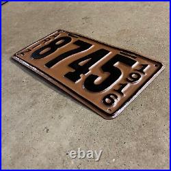 Arizona 1916 license plate 8745 black on copper embossed Ford Model T Cadillac