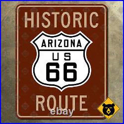 Arizona historic route US 66 Flagstaff highway road sign mother road 16x20