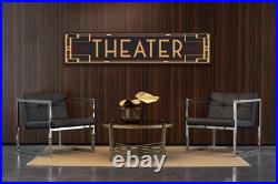 Art Deco Vintage Style Home Theater Entrance Sign Man Cave Cinema Theatre Decor