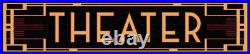 Art Deco Vintage Style Home Theater Entrance Sign Man Cave Cinema Theatre Decor