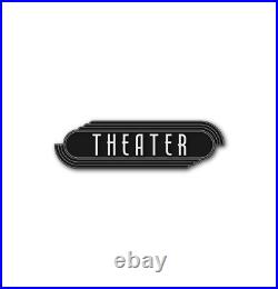 Art Deco Vintage Style Home Theater Sign Man Cave Cinema Billiards Customizable