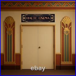 Art Deco Vintage Style Home Theater Sign Man Cave Cinema Billiards Customizable Art Deco Vintage Style Home Theater Sign Man Cave Cinema Billiards Customizable
