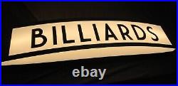 Art Deco Vintage Style Lighted Billiards Sign Pool Hall Man Cave Home Theater Art Deco Vintage Style Lighted Billiards Sign Pool Hall Man Cave Home Theater