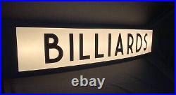 Art Deco Vintage Style Lighted Billiards Sign Pool Hall Man Cave Home Theater Art Deco Vintage Style Lighted Billiards Sign Pool Hall Man Cave Home Theater