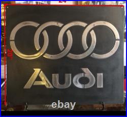 Audi Metal Sign Hand Cast Aluminum Relief Wall Art 20x24 Vintage