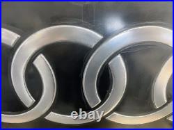 Audi Metal Sign Hand Cast Aluminum Relief Wall Art 20x24 Vintage