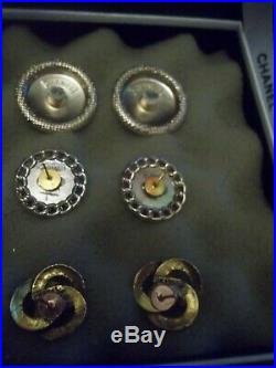 Authentic Signed Vintage CHANEL Button & Earring Lot