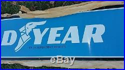 Authentic Vintage Goodyear Tires Metal Sign Nos Super Rare 10ft