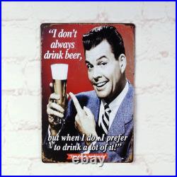 BEER Metal Tin Signs Vintage Poster Home Pub Bar Wall Decor Man Retro Metal Sign