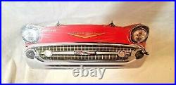 BEST SELLER 25 RED 1957 Chevy car Bel Air Grill Front End USA STEEL Sign'57