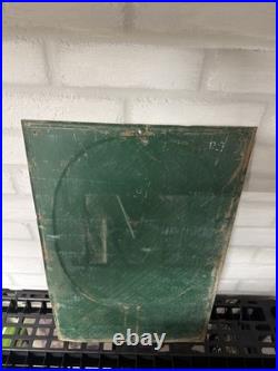 BIG M SEED SIGN Vintage from Midwest Farm Used 21 High X 14 Wide Metal Rust