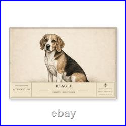 Beagle Dog Breed Wall Art Aluminum Sign