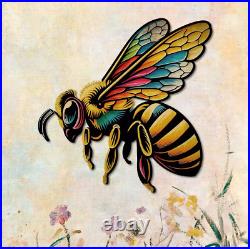 Bee Metal Sign, Vintage Bee Sign, Bee Decor, Bee Lover Gift, Bee Hive Sign