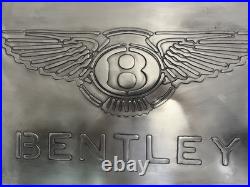 Bentley Vintage Style Garage Sign 20x24 Handmade Aluminum Relief Metal Wall Art