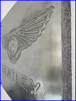 Bentley Vintage Style Garage Sign 20x24 Handmade Aluminum Relief Metal Wall Art