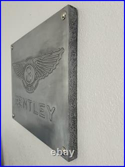 Bentley Vintage Style Garage Sign 20x24 Handmade Aluminum Relief Metal Wall Art