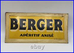 Berger Aperitif Anise Vintage Metal Advertising Sign
