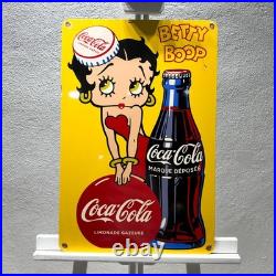 Betty Boop Coca-Cola Vintage Rusty Heavy Metal Sign 40 × 60 cm (15.7 × 23.6)