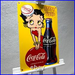 Betty Boop Coca-Cola Vintage Rusty Heavy Metal Sign 40 × 60 cm (15.7 × 23.6)