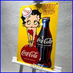 Betty Boop Coca-Cola Vintage Rusty Heavy Metal Sign 40 × 60 cm (15.7 × 23.6)