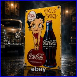 Betty Boop Coca-Cola Vintage Rusty Heavy Metal Sign 40 × 60 cm (15.7 × 23.6)