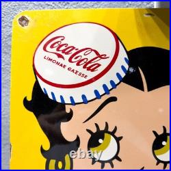 Betty Boop Coca-Cola Vintage Rusty Heavy Metal Sign 40 × 60 cm (15.7 × 23.6)