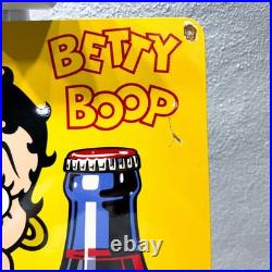 Betty Boop Coca-Cola Vintage Rusty Heavy Metal Sign 40 × 60 cm (15.7 × 23.6)