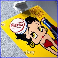 Betty Boop Coca-Cola Vintage Rusty Heavy Metal Sign 40 × 60 cm (15.7 × 23.6)