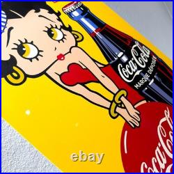 Betty Boop Coca-Cola Vintage Rusty Heavy Metal Sign 40 × 60 cm (15.7 × 23.6)