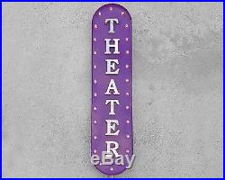 Big Movie THEATER Theatre Vintage Rustic Home Cinema Metal Marquee Light Up Sign
