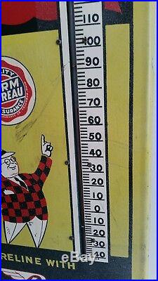 Big Old Vintage Metal Raybestos Thermometer