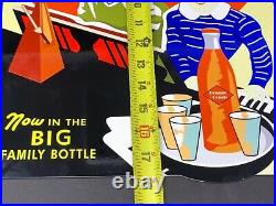 Big Vintage Orange Crush Soda Pop Advertising Metal Sign 12 X 18 Gas Station