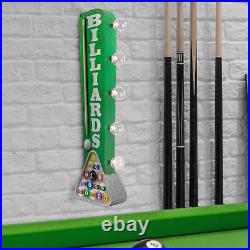 Billiards Pool Hall Reproduction Vintage Advertising Sign Battery Powered LED