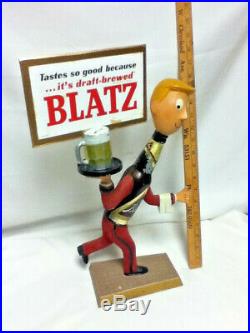 Blatz beer sign 1950'S running waiter bottle guy man statue vintage metal AX7