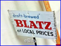 Blatz beer sign 1950 s bottle guy ice skater statue metal vintage bar figure ME3