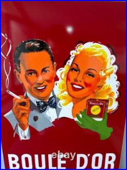 Boule d'Or Vintage Cigarette Advertising Metal Sign 60 × 40 cm (23.6 × 15.7)