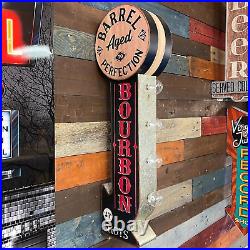Bourbon Vintage Inspired Double-Sided Marquee LED Sign Retro Wall Decor for the