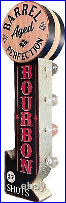 Bourbon Vintage Inspired Double-Sided Marquee LED Sign Retro Wall Decor for the