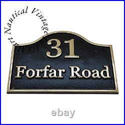 Brass House Signs with Oval Top. House Number Sign or Full Address Sign Plaque Brass House Signs with Oval Top. House Number Sign or Full Address Sign Plaque