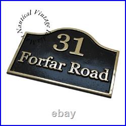 Brass House Signs with Oval Top. House Number Sign or Full Address Sign Plaque Brass House Signs with Oval Top. House Number Sign or Full Address Sign Plaque