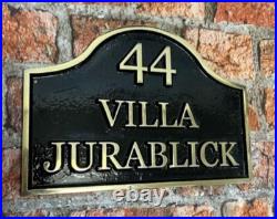 Brass House Signs with Oval Top. House Number Sign or Full Address Sign Plaque Brass House Signs with Oval Top. House Number Sign or Full Address Sign Plaque