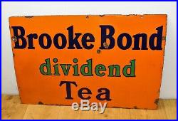Brooke Bond tea enamel sign advertising mancave garage metal vintage retro kitch