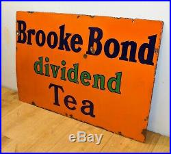Brooke Bond tea enamel sign advertising mancave garage metal vintage retro kitch