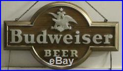 Budweiser Beer Lighted Sign vintage rare 60's Bakelite and metal housing